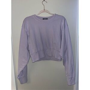 Talentless Women’s Dolman Crop Crewneck Lilac Purple Large